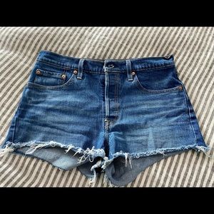 Levi’s 501 high waisted all button shorts
